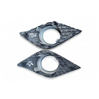 Infiniti G37 10-13 Front Bumper Cover Fog Light Grille Bezel Left/Right, Set, 62257-1NL0A, E050, OEM, 2010, 2011, 2012, 2013