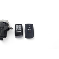 Acura MDX 14-20 Engine Start Stop Ignition Switch Button W/Fob Key, Key Case Set(3) 35881-TZ5-A01 E051, OEM, 2014, 2015, 2016, 2017, 2018, 2019, 2020