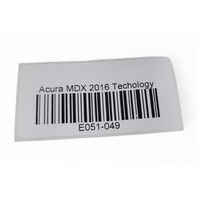 Acura MDX 16-19 Mirror Rear View Auto Day Night, 76400-TZ5-A41, E051, OEM, 2016, 2017, 2018, 2019