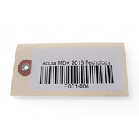 Acura MDX 14-16 Front Right/Left Windshield Pillar Garnish Set, 73152-TZ5-A01, E051, OEM, 2014, 2015, 2016