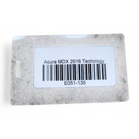 Acura MDX 16 Engine Wire Harness A/T 3.5L, 32110-5J6-A72, E051, OEM, 2016