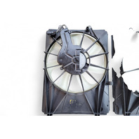 Acura MDX 14-20 Radiator Condenser Cooling Fan Motor w/Shroud Set 19030-5J6-A01, E051, OEM, 2014, 2015, 2016, 2017, 2018, 2019, 2020