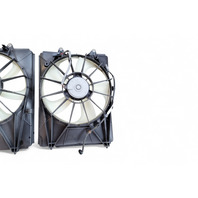 Acura MDX 14-20 Radiator Condenser Cooling Fan Motor w/Shroud Set 19030-5J6-A01, E051, OEM, 2014, 2015, 2016, 2017, 2018, 2019, 2020