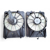 Acura MDX 14-20 Radiator Condenser Cooling Fan Motor w/Shroud Set 19030-5J6-A01, E051, OEM, 2014, 2015, 2016, 2017, 2018, 2019, 2020