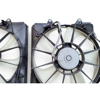Acura MDX 14-20 Radiator Condenser Cooling Fan Motor w/Shroud Set 19030-5J6-A01, E051, OEM, 2014, 2015, 2016, 2017, 2018, 2019, 2020