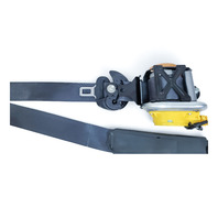 Acura RL 05-08 Seat Belt Front Left Driver Side, Black 04818-SJA-A02ZC, E052, OEM, 2005, 2006, 2007, 2008