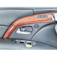 Acura RL 05-12 Front Left Door Panel Trim Black 83551-SJA-A04ZG, E052, OEM, 2005, 2006, 2007, 2008, 2009, 2010, 2011, 2012