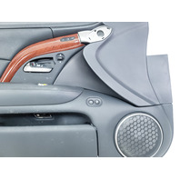 Acura RL 05-12 Front Left Door Panel Trim Black 83551-SJA-A04ZG, E052, OEM, 2005, 2006, 2007, 2008, 2009, 2010, 2011, 2012