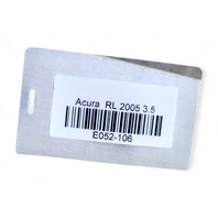 Acura RL 05-08 Rear Bumper Reinforcement Bar 71530-SJA-A00, E052, OEM, 2005, 2006, 2007, 2008