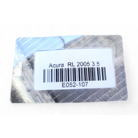 Acura RL 05-12 A/C Condenser Assembly 80110-SJA-003, E052, OEM, 2005, 2006, 2007, 2008, 2009, 2010, 2011, 2012