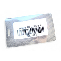 Acura RL 05-08 Front/Rear Right/Left  Floor Mats 4 Piece Set Black 83600-SJA-A01ZA, E052, OEM, 2005, 2006, 2007, 2008