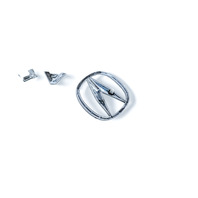 Acura RL 05-14 Rear Trunk Lift-gate Deck Lid Emblem "Acura", "RL", "SH-AWD" 75711-SJA-A01, E052, OEM, 2005, 2006, 2007, 2008, 2009, 2010, 2011, 2012, 2013, 2014