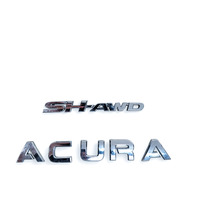 Acura RL 05-14 Rear Trunk Lift-gate Deck Lid Emblem "Acura", "RL", "SH-AWD" 75711-SJA-A01, E052, OEM, 2005, 2006, 2007, 2008, 2009, 2010, 2011, 2012, 2013, 2014