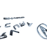Acura RL 05-14 Rear Trunk Lift-gate Deck Lid Emblem "Acura", "RL", "SH-AWD" 75711-SJA-A01, E052, OEM, 2005, 2006, 2007, 2008, 2009, 2010, 2011, 2012, 2013, 2014