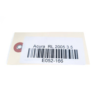 Acura RL 05-08 Front Left Bumper Molding Trim Spacer Pad Protector Silver 71107-SJA-000ZF, E052, OEM, 2005, 2006, 2007, 2008