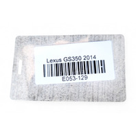 Lexus GS350 13-16 RWD Rear Coil Spring Left/Right Set (2), E053, OEM, 2013, 2014, 2015, 2016 Lexus GS350 13-16 RWD Rear Coil Spring Left/Right Set (2), E053, OEM, 2013, 2014, 2015, 2016