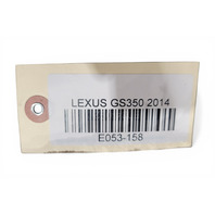 2013-2015 Lexus GS350 Fender Cover Liner, Front Left/Driver 53806-30201, E053, OEM, 2013, 2014, 2015