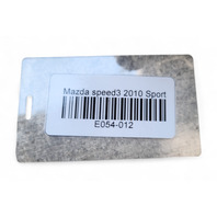 Mazda 3 Speed 10-13 Front Left/Driver Lower Arm Control B39D-34-350A, E054, OEM, 2010, 2011, 2012, 2013