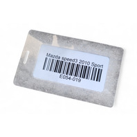 Mazda 3 Speed 07-13 Caliper Front Left/Driver, B3YF-33-71X, E054, OEM, 2007, 2008, 2009, 2010, 2011, 2012, 2013