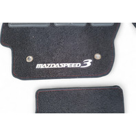 Mazda 3 Speed 09-13 Carpet Floor Mats 4 Piece Set Black, 0000-8B-L65, E054, OEM, 2009, 2010, 2011, 2012, 2013