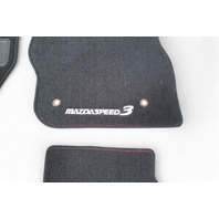 Mazda 3 Speed 09-13 Carpet Floor Mats 4 Piece Set Black, 0000-8B-L65, E054, OEM, 2009, 2010, 2011, 2012, 2013