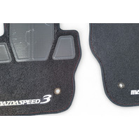Mazda 3 Speed 09-13 Carpet Floor Mats 4 Piece Set Black, 0000-8B-L65, E054, OEM, 2009, 2010, 2011, 2012, 2013