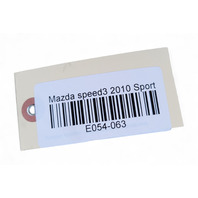 Mazda 3 Speed 10-13 Engine Wire Harness, 2.3L, E054, OEM, 2010, 2011, 2012, 2013