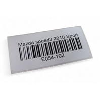 Mazda 3 Speed 10 Curtain Module Roof Left/Driver BBM4-57-KN0F, E054, OEM, 2010