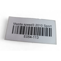 Mazda 3 Speed 10-13 Rear Right Tail Light Taillight Lamp, BBN7-51-150D, E054, 2010, 2011, 2012, 2013