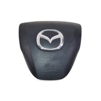 Mazda 3 Speed 10-13 Driver Air Wheel Bag Black BBM5-57-K00D-02, E054, OEM, 2010, 2011, 2012, 2013