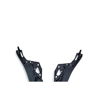 Lexus RC F 15-20 Front Left/Right Driver Center Console Cover Panel Trim Set (2), E055, OEM, 2015, 2016, 2017, 2018, 2019, 2020
