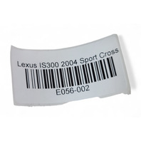 Lexus IS300 Wagon 02-05 Rear Left Pillar Garnish Cover Tan 62480-53082-B0, E056, OEM, 2002, 2003, 2004, 2005