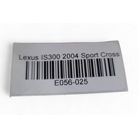 Lexus IS300 01-05 Fuse Box Block Junction Relay Cowl Right Side, 82733-53022, E056, OEM, 2001, 2002, 2003, 2004, 2005