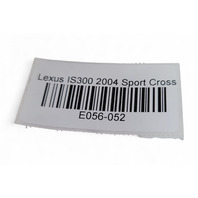 Lexus IS300 01-05 Door Handle Actuator Lock Latch Front Left 69310-53071, E056, OEM, 2001, 2002, 2003, 2004, 2005