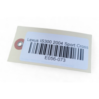 Lexus IS300 01-05 Sport ABS Pump Anti Lock Brake System Module 44050-53040, E056, OEM, 2001, 2002, 2003, 2004, 2005