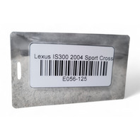 Lexus IS300 02-05 Fender Cover Liner, Front Left/Driver 53876-53090, E056, OEM, 2002, 2003, 2004, 2005