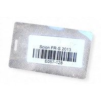 Scion FR-S 13-16 Windshield Cowl Vent Top Cover Trim SU003-03134, E057, OEM, 2013, 2014, 2015, 2016