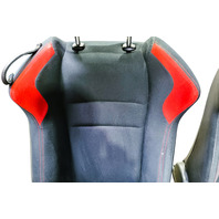 Scion FR-S 13-16 Front Left & Right Cloth Black/Red Seats SU003-04406, E057, OEM, 2013, 2014, 2015, 2016