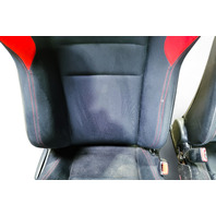 Scion FR-S 13-16 Front Left & Right Cloth Black/Red Seats SU003-04406, E057, OEM, 2013, 2014, 2015, 2016