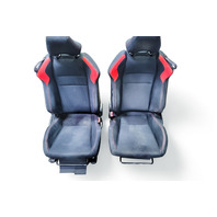 Scion FR-S 13-16 Front Left & Right Cloth Black/Red Seats SU003-04406, E057, OEM, 2013, 2014, 2015, 2016