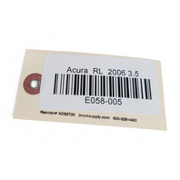 Acura RL 05-08 Front Door Panel Trim Right/Passenger Black  83501-SJA-A04ZD, E058, OEM, 2005, 2006, 2007, 2008