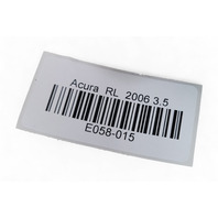 Acura RL 05-10 Side View Mirror, Right/Passenger, Red, 76201-SJA-A01ZH, E058, OEM, 2005, 2006, 2007, 2008, 2009, 2010