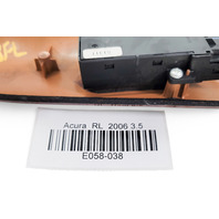 Acura RL 05-08 Front Door Panel Wood Trim Left/Driver Side 83526-SJA-A01ZA, E058, OEM, 2005, 2006, 2007, 2008