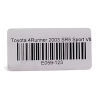 Toyota 4Runner 03-06 Door Glass Window, Front Left/Driver Side 68102-35210, E059, OEM, 2003, 2004, 2005, 2006