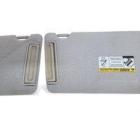 Honda Element 03-06 Sun Shade Visor Sunvisor Left/Right Set Gray 83280-SCV-A01ZA, E063, OEM, 2003, 2004, 2005, 2006
