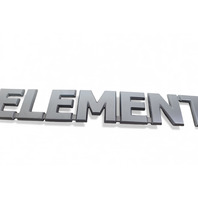 Honda Element 03-08 Emblem Logo "Element" Rear Trunk 75722-SCV-A10, E063, OEM, 2003, 2004, 2005, 2006, 2007, 2008