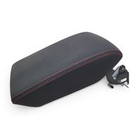 Subary Forester 19-24 Front Center Console Arm Cover Trim Lid Black And Orange Stitching, 92114SJ020VH, E064, OEM, 2019, 2020, 2021, 2022, 2023, 2024