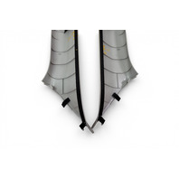 Subaru Forester 19-24 Front Grey Pillar Cover Trim Garnish Left/Right Set, 94010SJ001ME, E064, OEM, 2019, 2020 2021, 2022, 2023, 2024