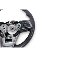 Subaru Forester 19-24 Steering Wheel, Leather Black 34312SJ002VH, E064, OEM, 2019, 2020, 2021, 2022, 2023, 2024
