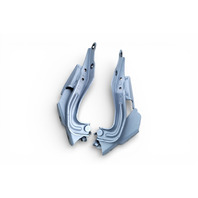 Subaru Forester 19-24 Hood Bonnet Hinge Set Left/Right Silver Gray, 57260SJ0009P, 57260SJ0109P, E064, OEM, 2019, 2020, 2021, 2022, 2023, 2024